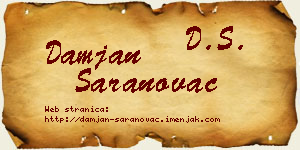 Damjan Saranovac vizit kartica